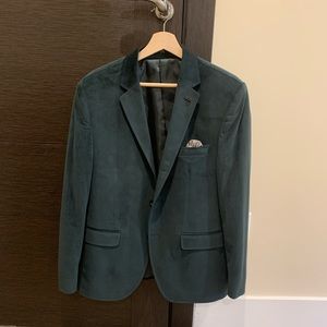Alsiva Men’s Green Suede Blazer